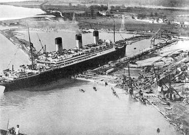 صورة للسفينة ماجستيك التي استولى عليها البريطانيون عقب الحرب العالمية الأولى