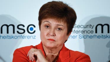 Kristalina Georgieva, Managing Director of the International Monetary Fund, attends a session on the first day of the Munich Security Conference in Munich, Germany, on Feb. 14, 2020. (AP)