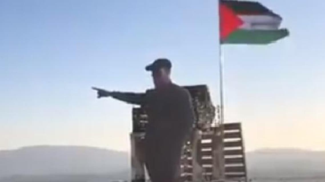 A screengrab of the unveiling of a staue of Qassem Soleimani. (Twitter)