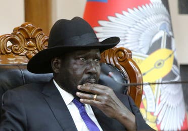South Sudan's President Salva Kiir attends a meeting on the cutting of the number of states from 32 to 10, at the State House in Juba, South Sudan February 15, 2020. (Reuters)