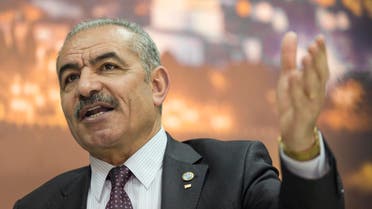 Palestinian Prime Minister Mohammad Shtayyeh at his office in the West Bank city of Ramallah on April 16, 2019. (File photo: AP)