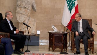 Lebanese President Aoun meets with Iran Parliament Speaker Larijani