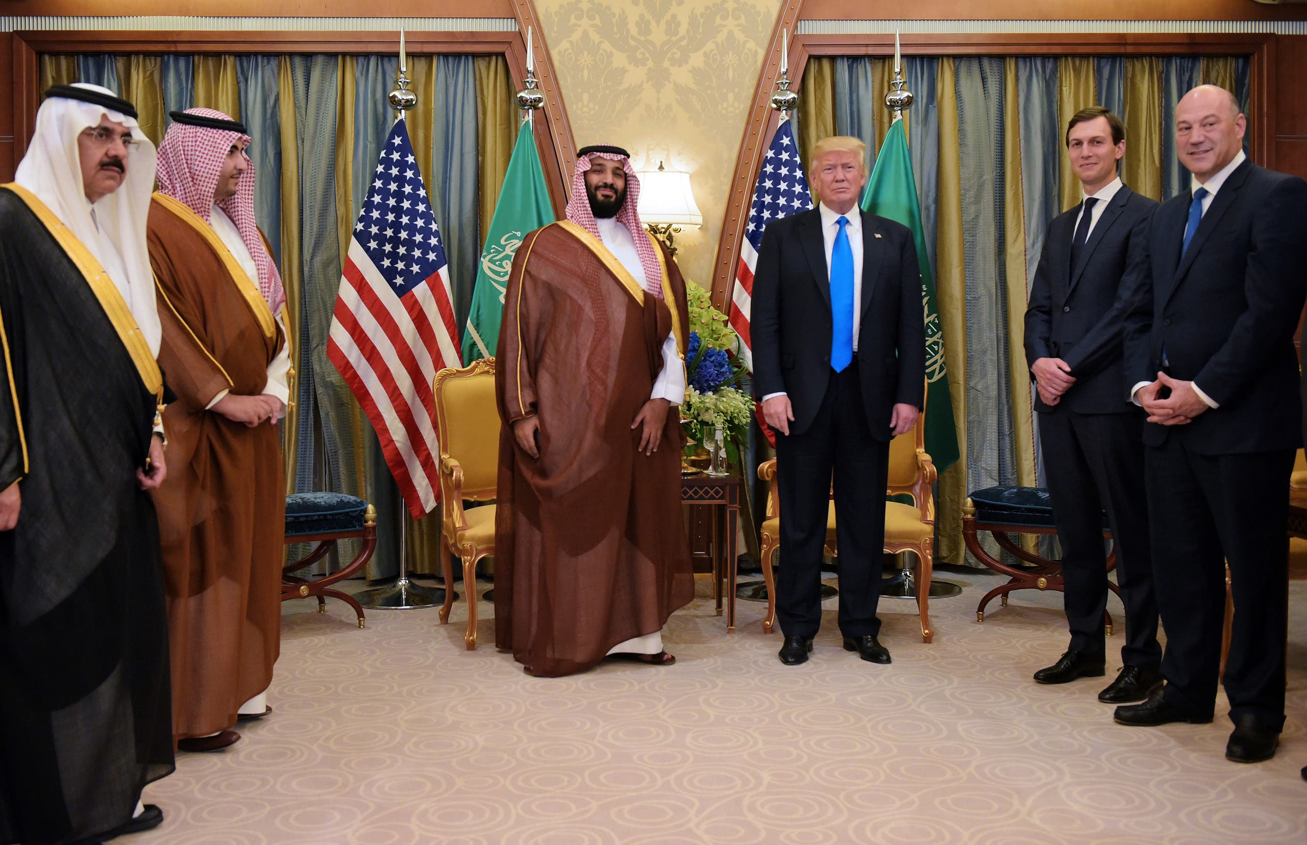 من لقاء الأمير محمد بن سلمان وترمب في الرياض يوم 20 مايو 2017
