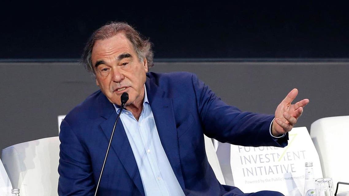 American filmmaker Oliver Stone speaks during the Future Investment Initiative forum in Riyadh, Saudi Arabia. (File photo: AP)