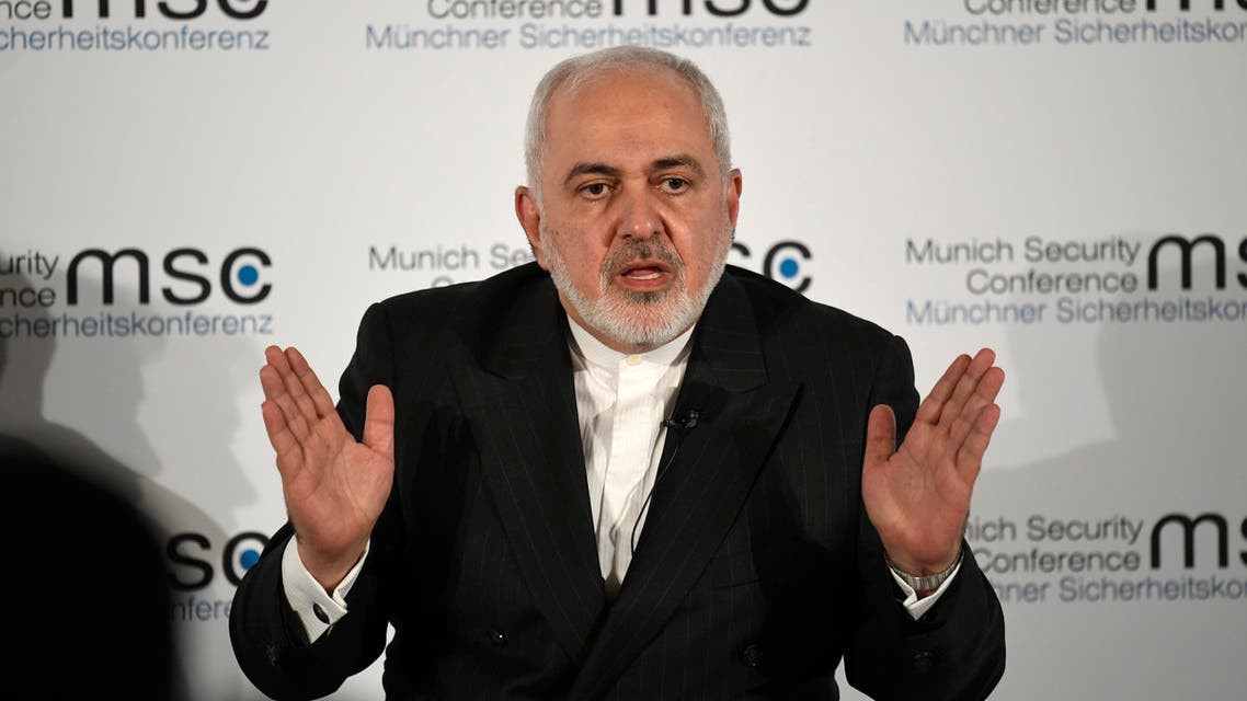 Iran's Foreign Minister Mohammad Javad Zarif takes part in the panel discussion 'A conversation with Iran' during the 56th Munich Security Conference. (AFP)