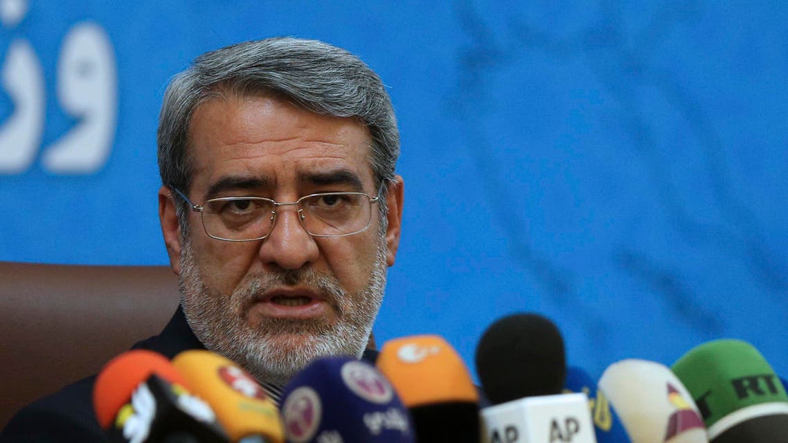 Iranian Interior Minister Abdolreza Rahmani Fazli speaks during a press conference in Tehran on July 1, 2018. (File photo: AP)