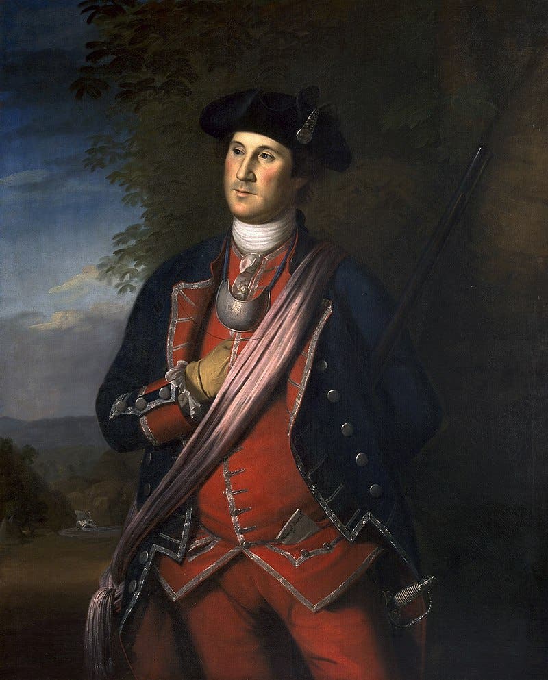 لوحة تجسد جورج واشنطن عام 1772