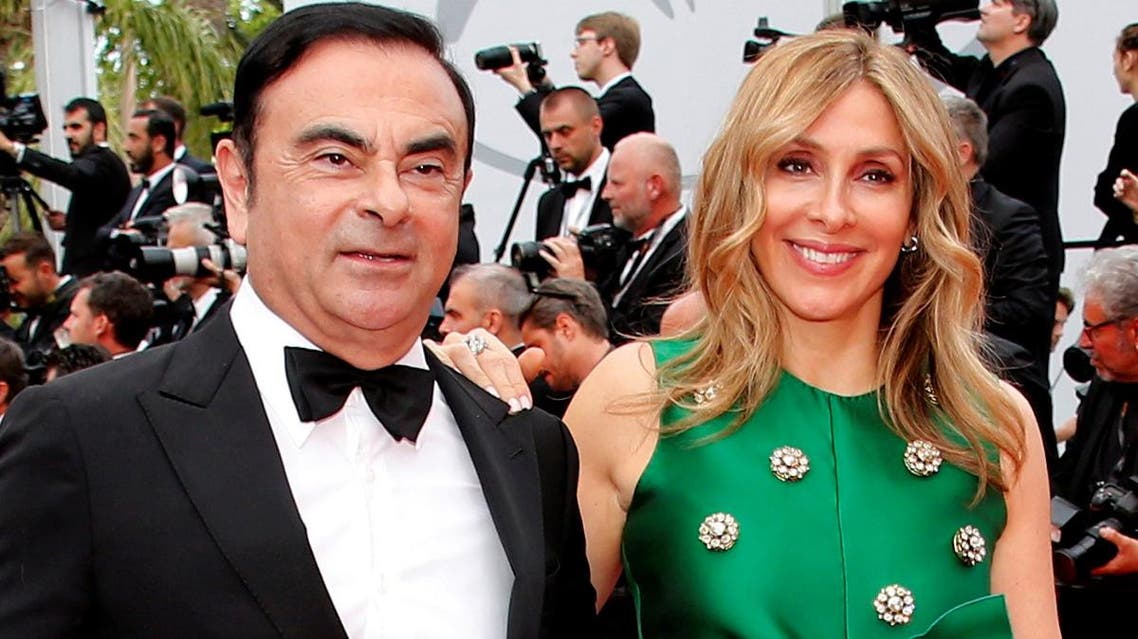 Carlos Ghosn, former Chairman and CEO of the Renault-Nissan Alliance, and his wife Carole pose at the Cannes Film Festival in 2017. (File photo: Reuters)