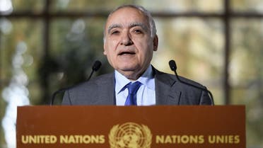 UN Envoy for Libya Ghassan Salame holds a press briefing during UN-brokered military talks. (AFP)