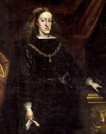 لوحة تجسد الملك الإسباني كارلوس الثاني