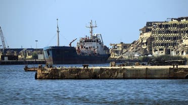 A view of a ship moored in the harbour of the eastern Libyan port city of Benghazi. (File photo: AFP)