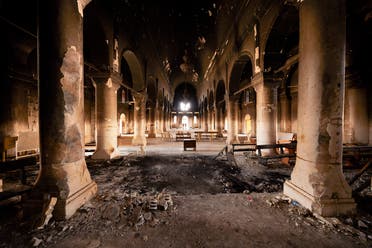 The remains of the Church of the Immaculate Conception in Qaraqosh, Iraq, destroyed by ISIS. (Jaco Klamer)