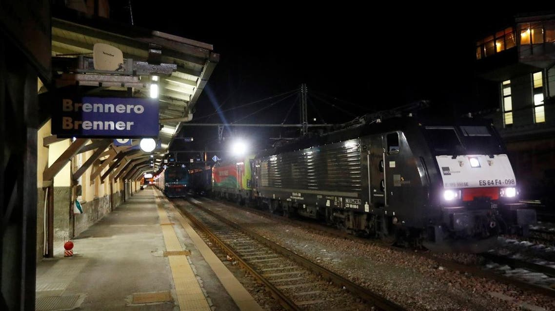 Brennero-Brenner train station in Italy, on February 23, 2020. (Reuters)
