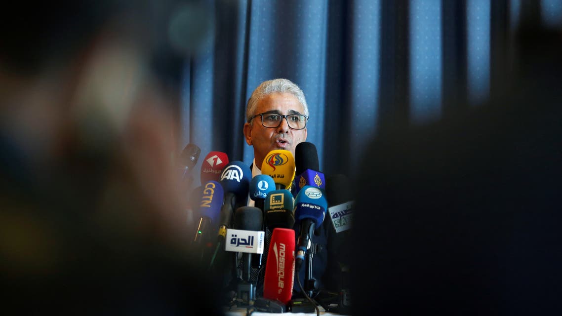 Libyan Interior Minister Fathi Bashagha speaks during a news conference in Tunis, Tunisia December 26, 2019. REUTERS/Zoubeir Souissi