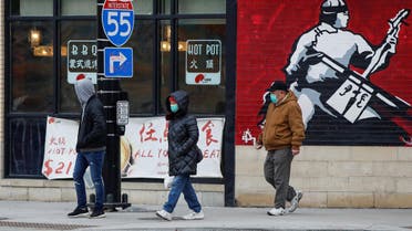 People wear masks in Chinatown following the outbreak of the novel coronavirus, in Chicago, Illinois, US January 30, 2020. (Reuters)