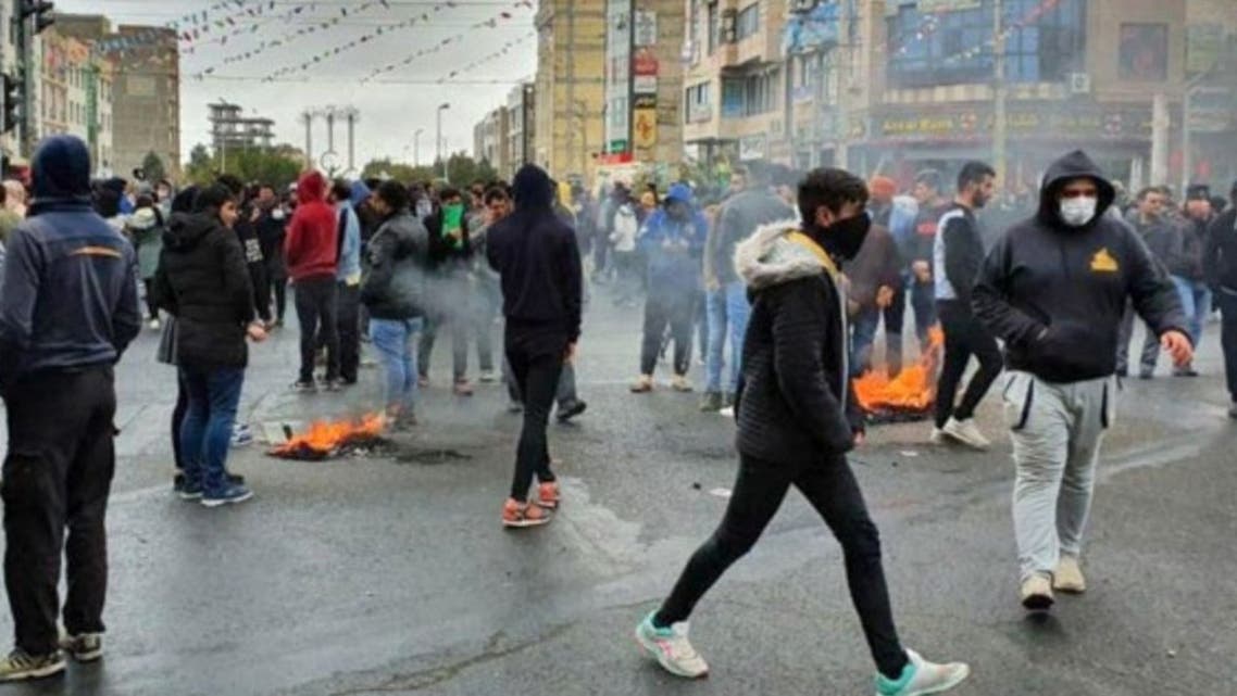 من احتجاجات ايران في نوفمبر