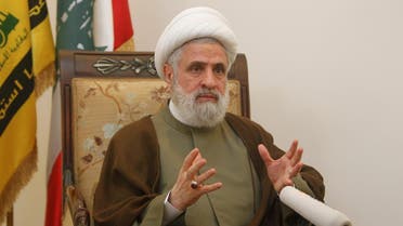 Lebanon's Hezbollah deputy leader Sheikh Naim Qassem gestures as he speaks during an interview with Reuters at his office in Beirut's suburbs, Lebanon August 3, 2016. (Reuters)
