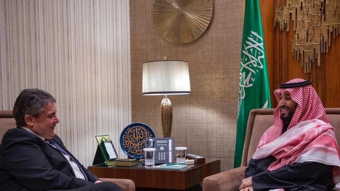 الأمير محمد بن سلمان ووزير الخارجية الألماني السابق زيغمار جابرييل