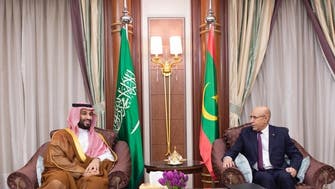 ولي العهد السعودي يجتمع مع الرئيس الموريتاني بالرياض