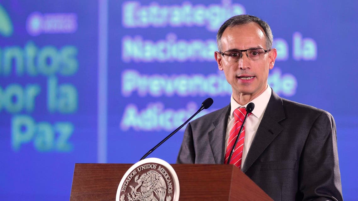 Hugo Lopez-Gatell Ramirez speaks during the daily press briefing at the National Palace in Mexico City on Aug. 2, 2019. (AP)