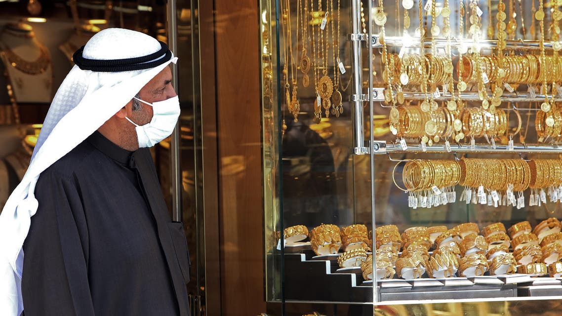 A man wears protective masks in Kuwait City on February 27, 2020 amidst a world epidemic of cononavirus COVID-19. (AFP)