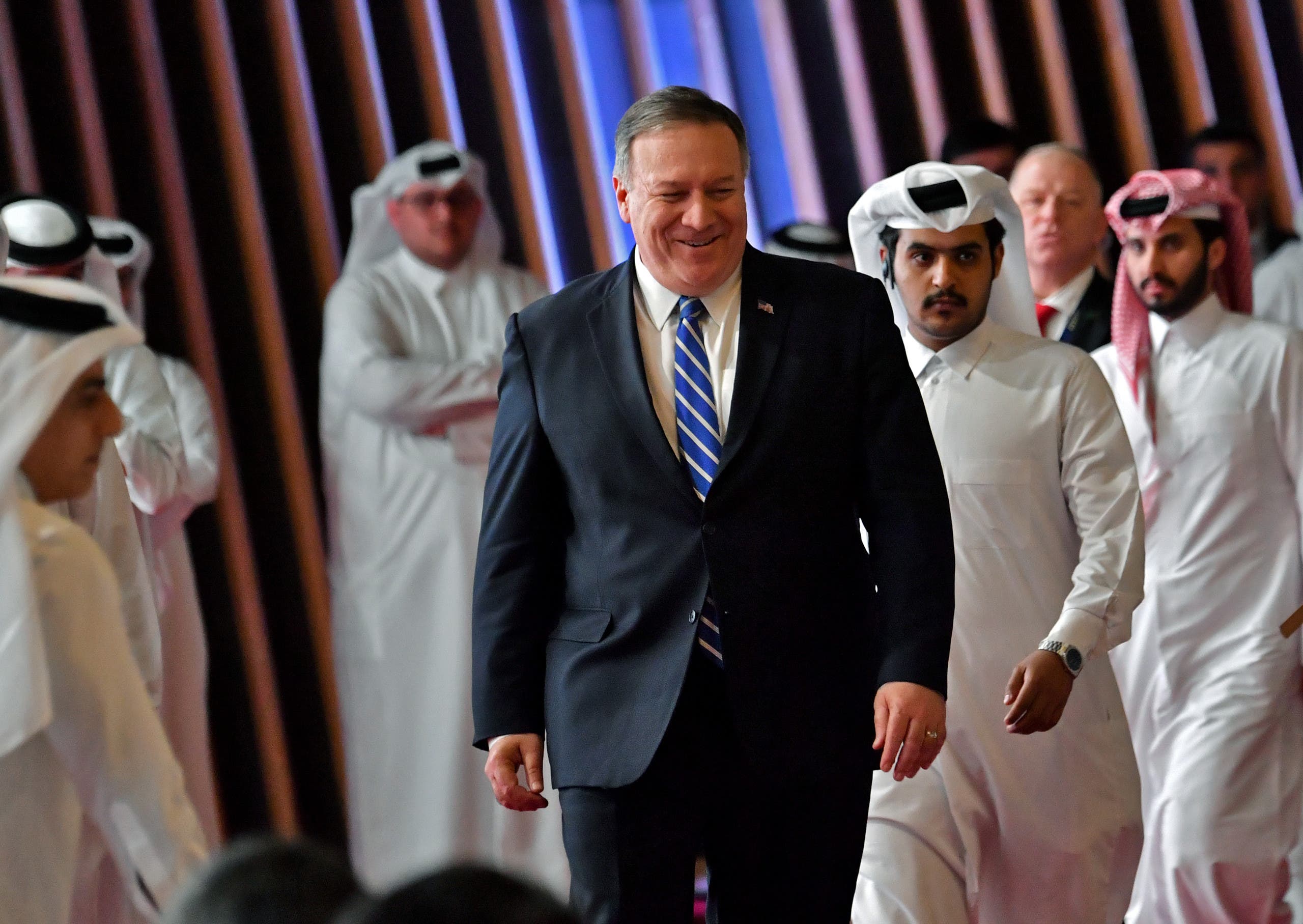 US Secretary of State Mike Pompeo arrives to the signing of a US-Taliban agreement. (File photo: Reuters)