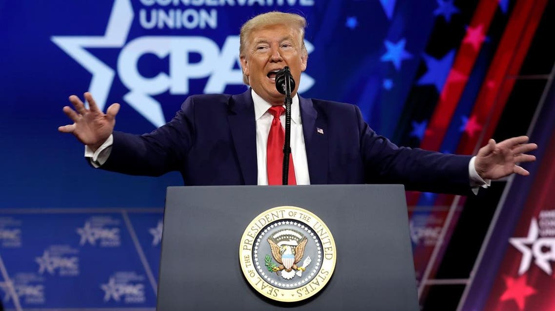President Trump addresses the Conservative Political Action Conference (CPAC) annual meeting at National Harbor in Oxon Hill, Maryland, US, February 29, 2020. (Reuters)