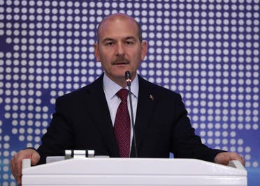 Turkey's Interior Minister Suleyman Soylu speaks during a meeting to discuss cooperation on migration management in Ankara, on October 3, 2019. (File photo: AFP)