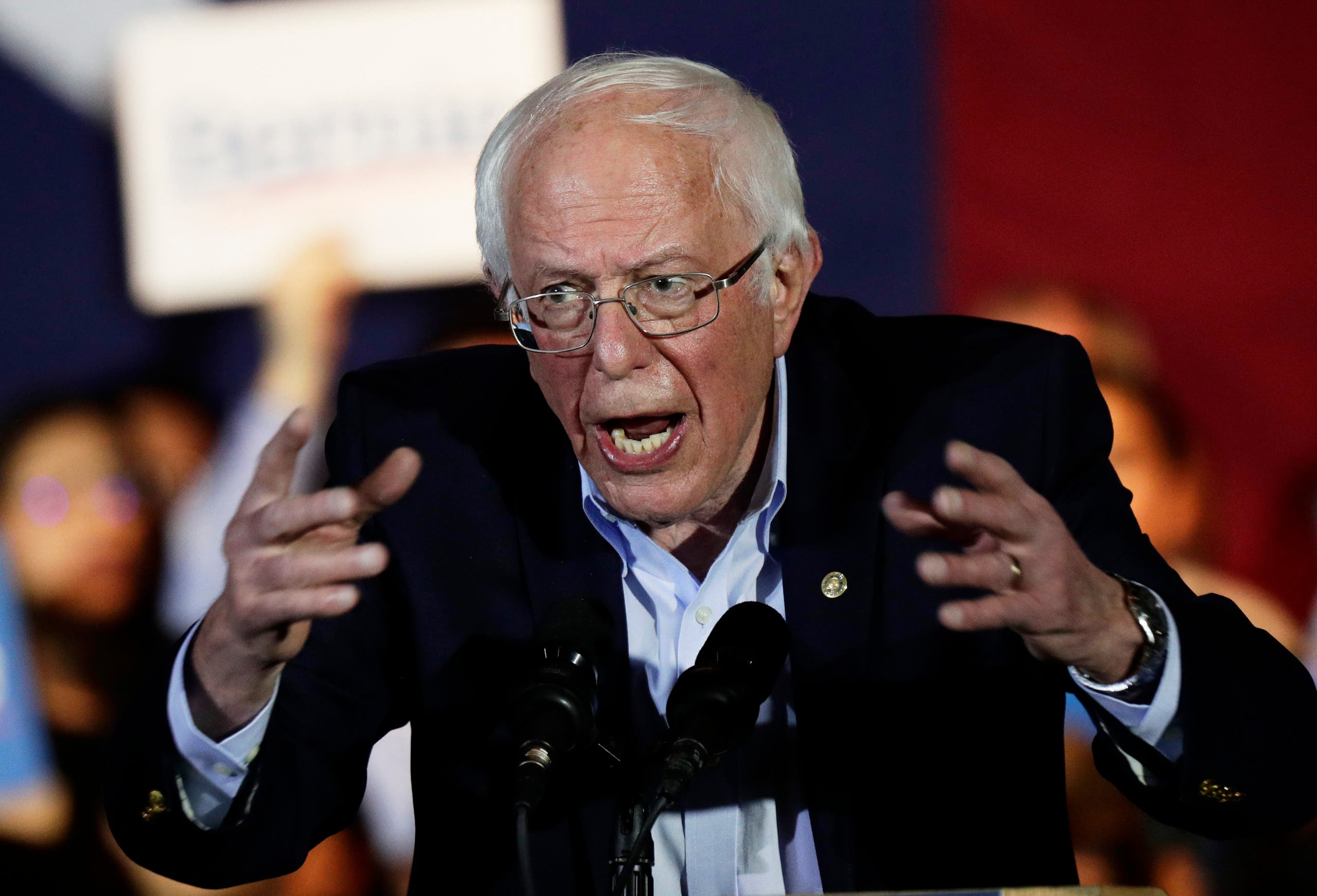 Democratic presidential candidate Sen. Bernie Sanders during a campaign event in San Antonio on Feb. 22, 2020. (AP)