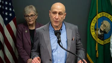 Dr. Jeff Duchin, a health officer with Seattle and King County Public Health, speaks during a press conference at Seattle & King County Public Health on February 29, 2020 in Seattle, Washington. (AFP)