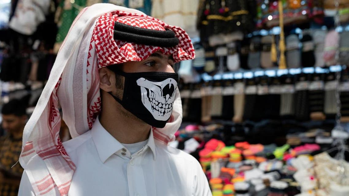A man wears protective face mask, following the outbreak of the new coronavirus, in Kuwait, February 25, 2020. (Reuters)