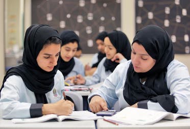 A UAE Ministry of Education handout showing girls at school in Dubai. (UAE Ministry of Education)