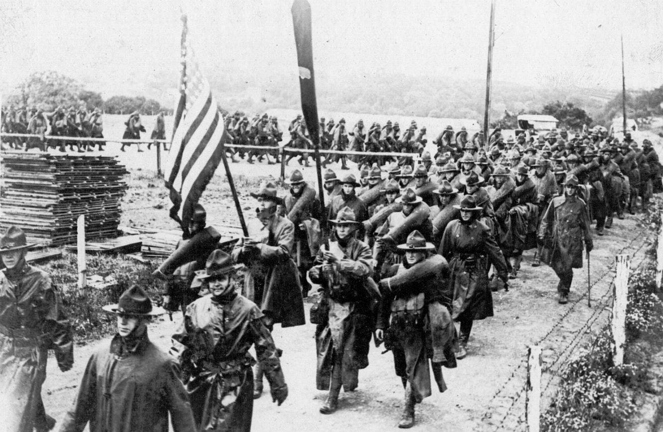 صورة لجنود أميركيين بالحرب العالمية الأولى