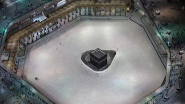 General view of Kaaba at the Grand Mosque, after Saudi authorities suspended Umrah amid the fear of coronavirus outbreak, at Muslim holy city of Mecca, Saudi Arabia, March 5, 2020. (Reuters)