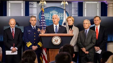 Vice President Mike Pence speaks to reporters during a coronavirus briefing in the press briefing room of the White House, Friday, March 6, 2020, in Washington. (AP)