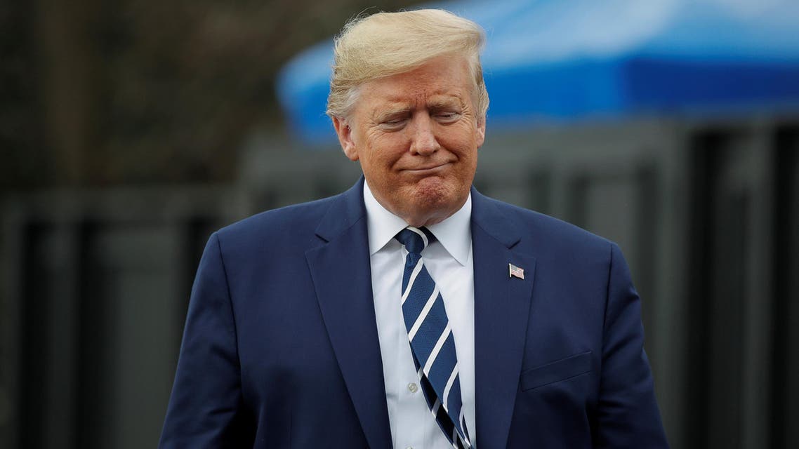 US President Donald Trump departs to attend a briefing at the National Institutes of Health (NIH) Vaccine Research Center from the South Lawn of the White House in Washington, US, March 3, 2020. (Reuters)
