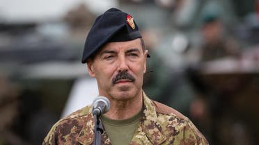 The Chief of Staff of the Italian Army Salvatore Farina  is seen during a press conference after NATO Saber Strike military exercises on June 16, 2017. (AFP)