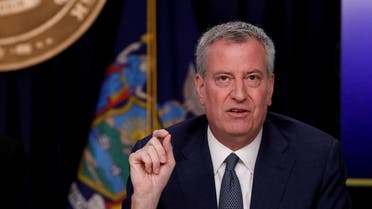  New York City Mayor Bill de Blasio is seen at a news briefing in the Manhattan borough of New York City, New York, US, March 2, 2020. (Reuters)