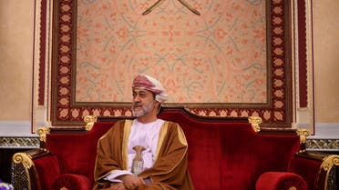 Oman's Sultan Haitham bin Tariq at al-Alam palace in Muscat, Oman on February 21, 2020. (Reuters)