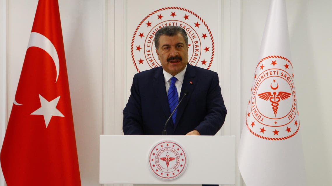 Turkish Health Minister Fahrettin Koca speaks during a news conference in Ankara, Turkey, January 24, 2020. (Reuters)