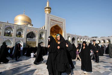 Female Muslim worshippers at the shrine of the 8th Shia Muslims' Imam, in the city of Mashhad, on Sept. 1, 2010. (AP)