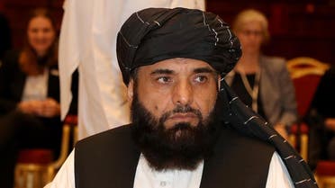 Suhail Shaheen, spokesman for the Taliban in Qatar, attends the Intra Afghan Dialogue talks in the Qatari capital Doha on July 7, 2019. (AFP)