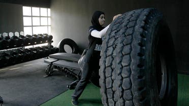 Emirati weightlifter Amna Al Haddad in Dubai November 14, 2012. (File photo: Reuters)