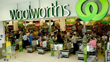 People shop at a Woolworths supermarket in Sydney on March 17, 2020. (AFP)