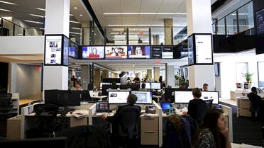 Newsroom floors are seen during grand opening of Washington Post in Washington. (Reuters)