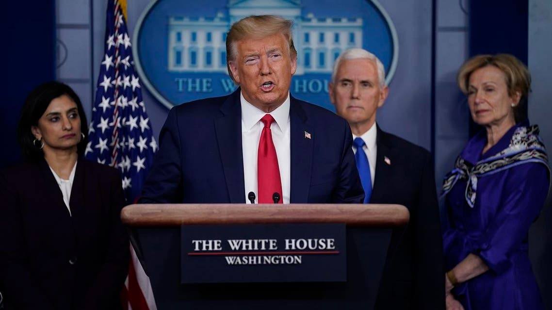 President Donald Trump speaks during press briefing with the Coronavirus Task Force, at the White House, Wednesday, March 18, 2020, in Washington. (AP)