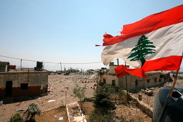 A Lebanese flag flies over Khiam prison, in the southern town of Khiam, Lebanon. (AP)