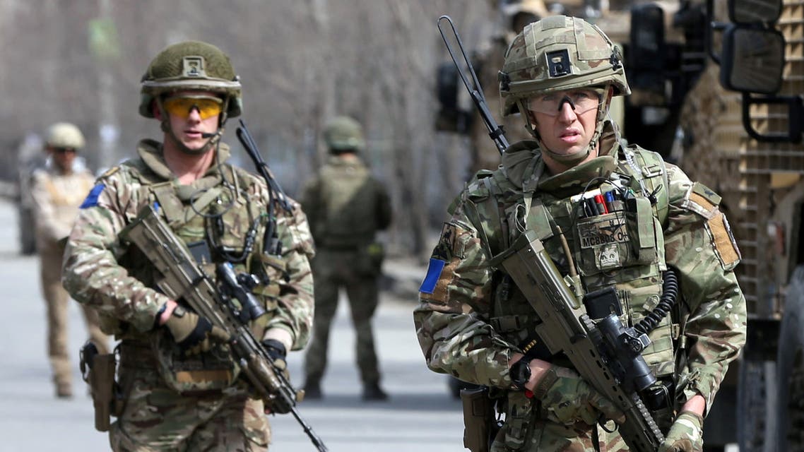 British soldiers in Afghanistan, March 2020. (Reuters)