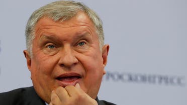 Rosneft Chief Executive Igor Sechin attends a session of the St. Petersburg International Economic Forum (SPIEF), Russia, May 25, 2018. (Reuters)