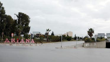 A general view shows empty streets at the entrance of Ariana city during a curfew to counter the spread of the coronavirus, near Tunis, Tunisia, March 18, 2020. (Reuters)